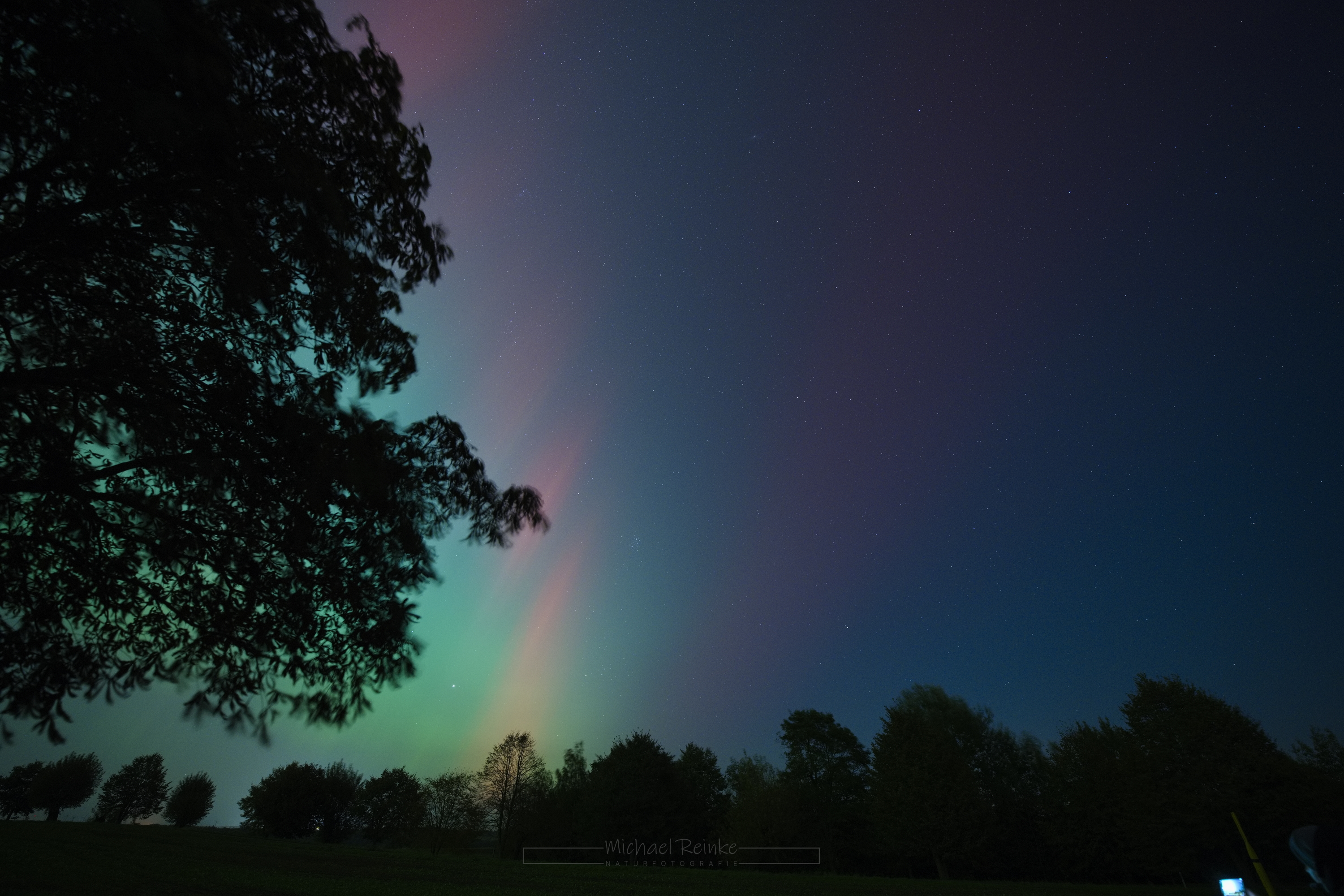 Polarlichter, beobachtet in Benitz, LK Rostock.